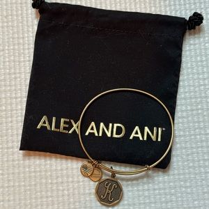BRAND: Alex and Ani K Charm Bracelet